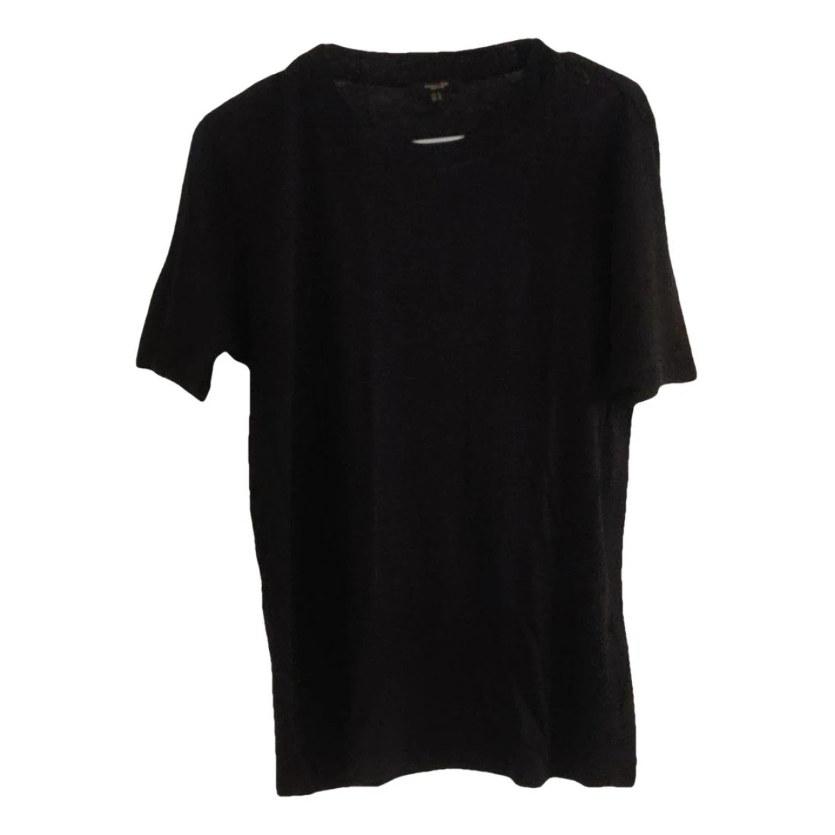 Pre-owned Massimo Dutti Linen T-shirt In Black
