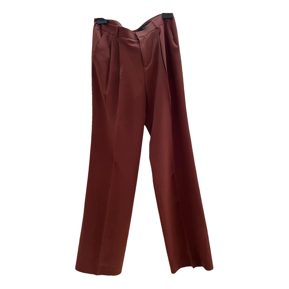 Pre-owned Gucci Silk Large Pants In Brown