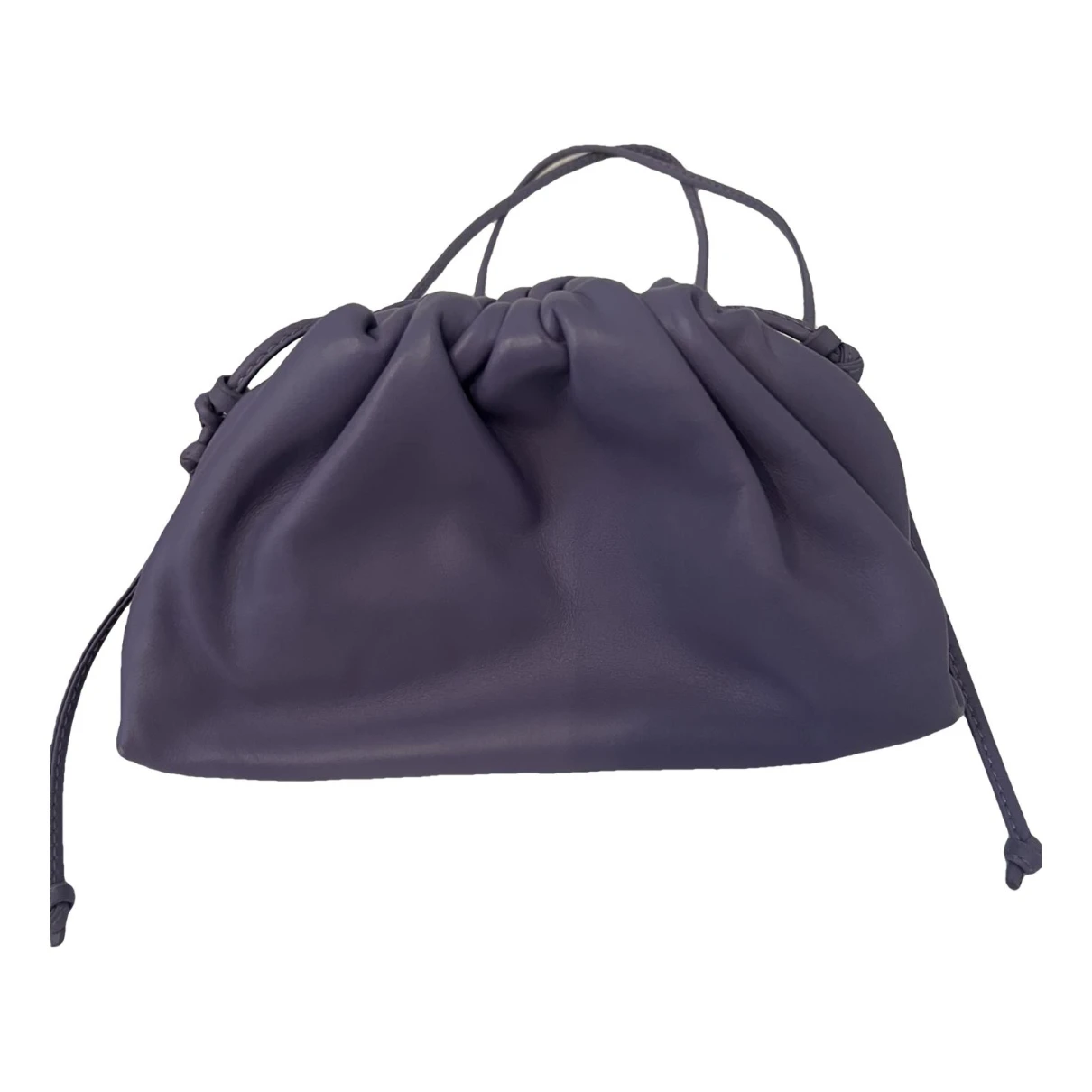 Pre-owned Bottega Veneta Pouch Leather Clutch Bag In Purple