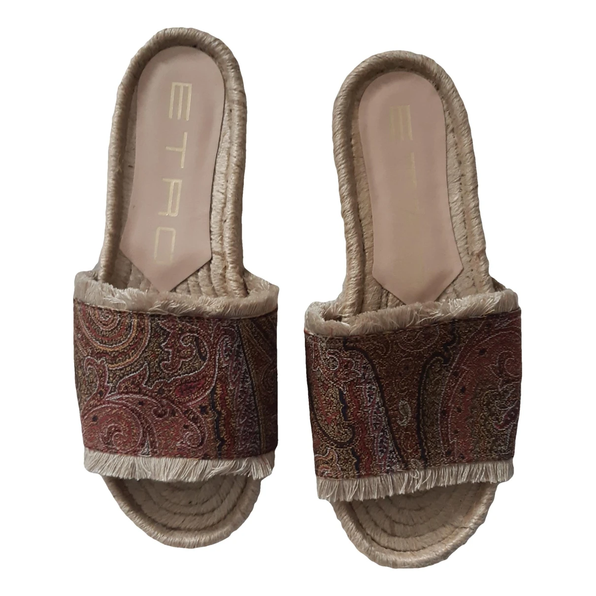 Pre-owned Etro Cloth Sandals In Brown