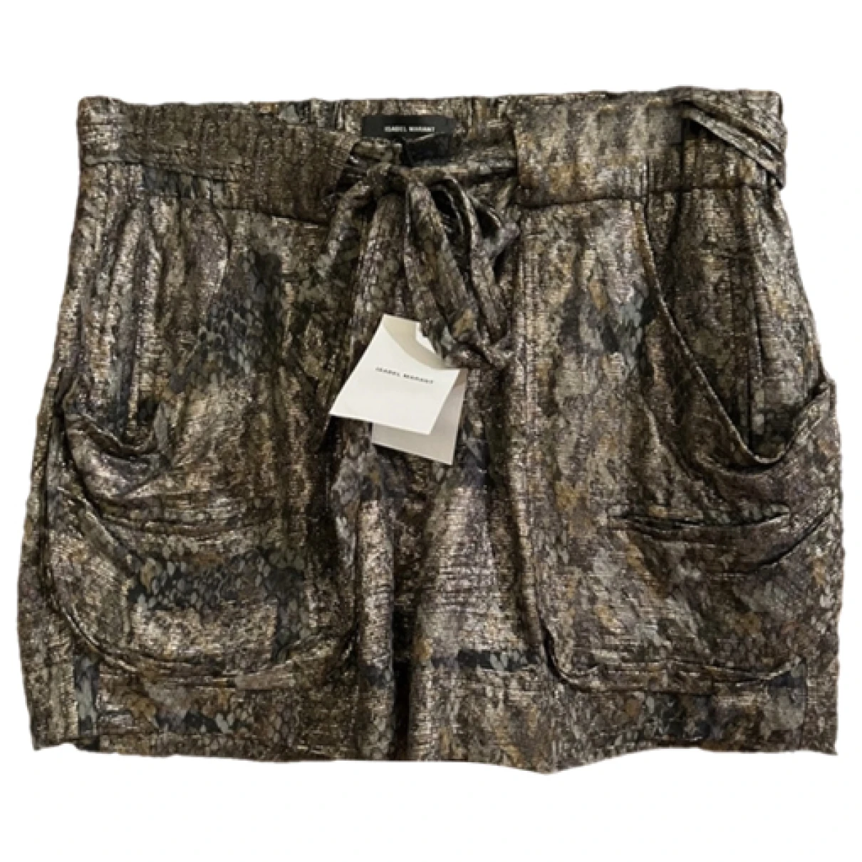Pre-owned Isabel Marant Silk Shorts In Gold