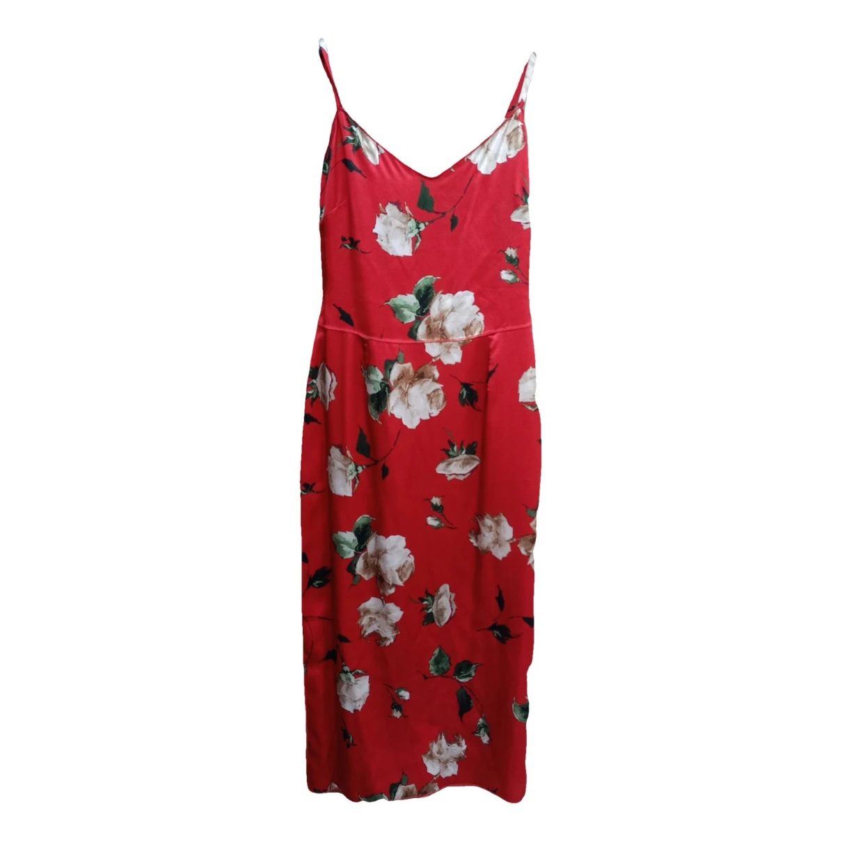 Pre-owned Dolce & Gabbana Silk Maxi Dress In Red