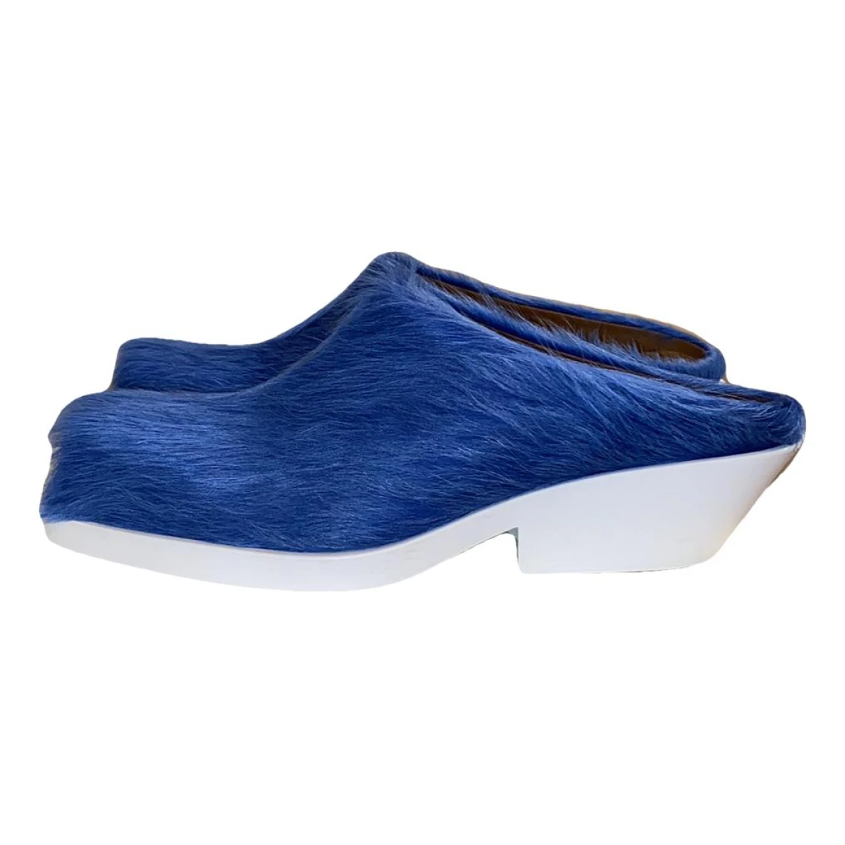 Pre-owned Marni Flats In Blue
