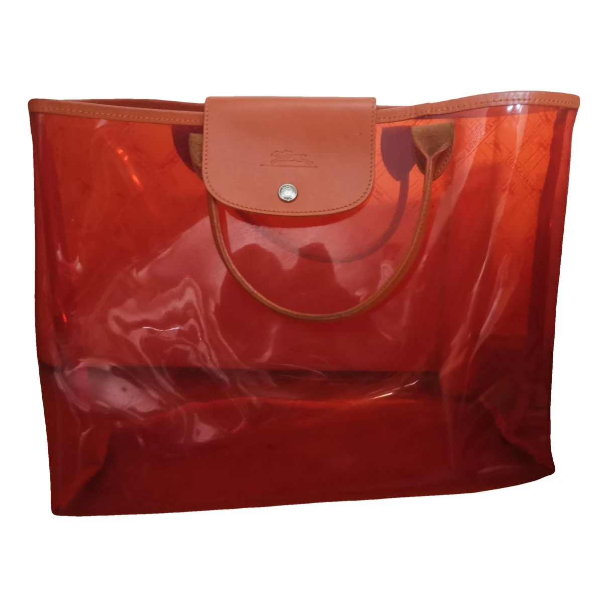 Pre-owned Longchamp Pliage Travel Bag In Orange