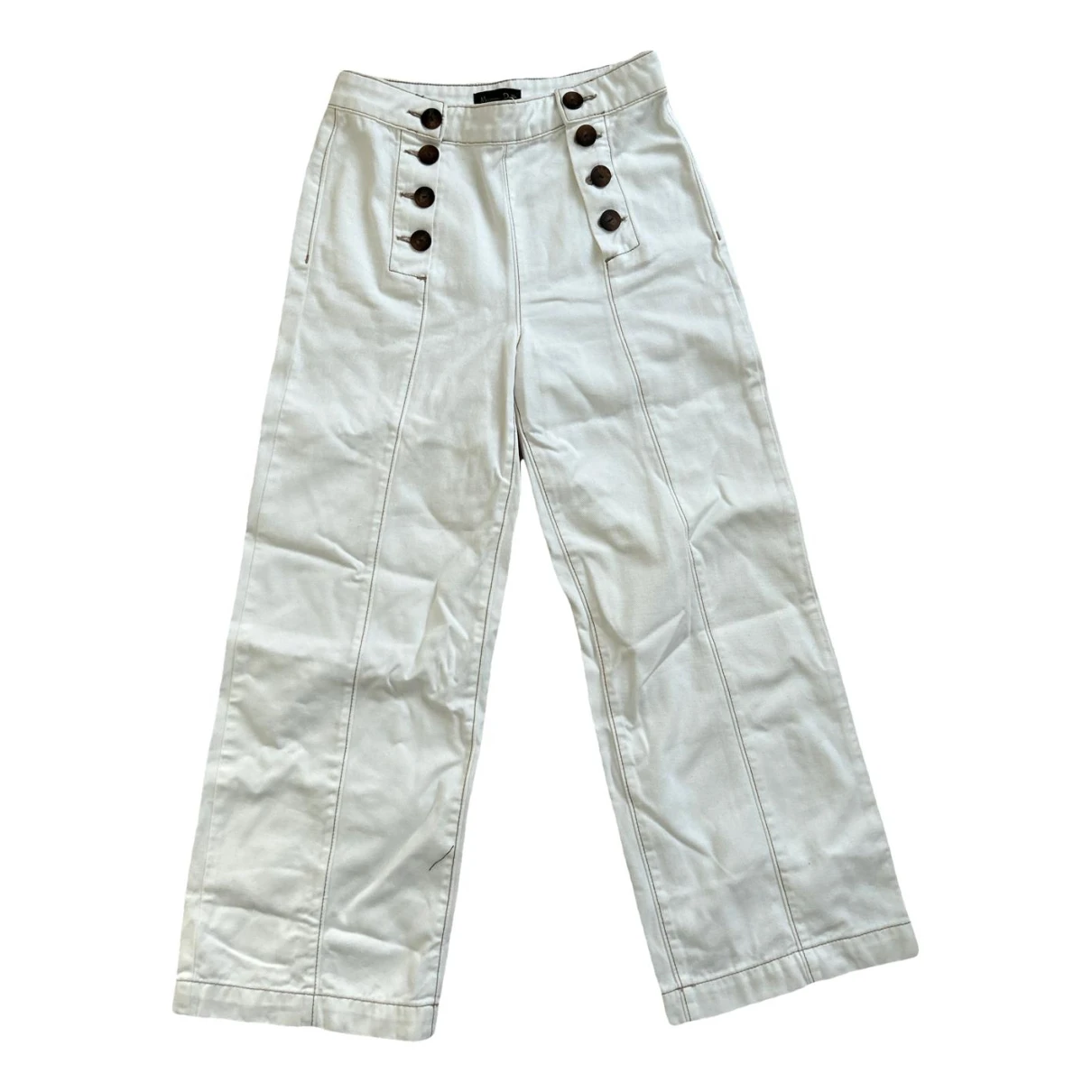 Pre-owned Massimo Dutti Jeans In White