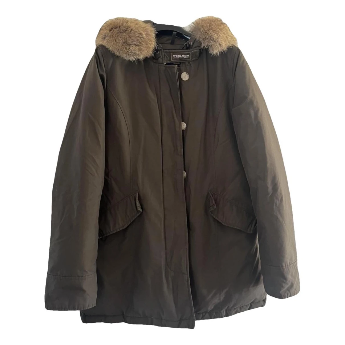 Pre-owned Woolrich Caban In Khaki