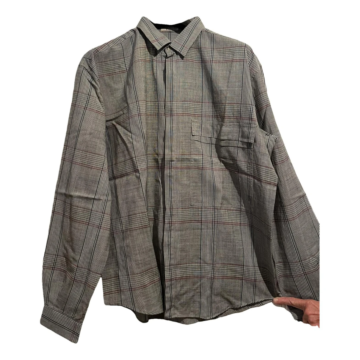 Pre-owned Versace Linen Shirt In Grey