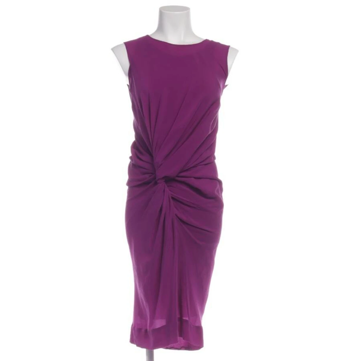 Pre-owned Diane Von Furstenberg Silk Dress In Purple