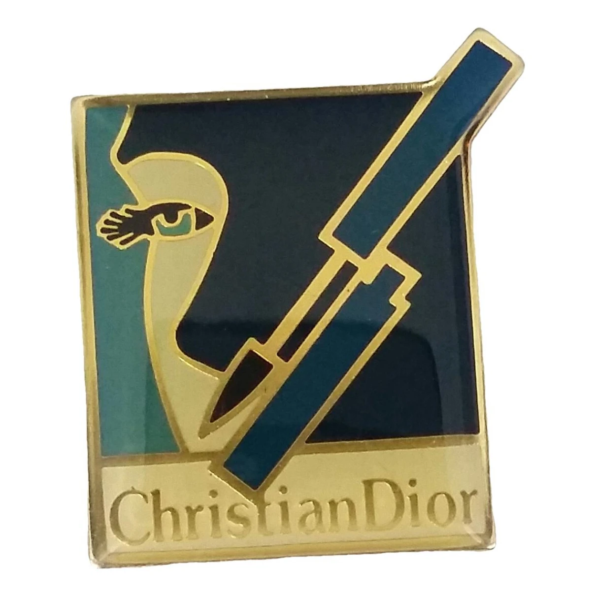 Pre-owned Dior Pin & Brooche In Blue
