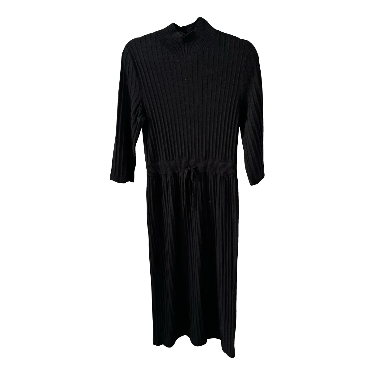 Pre-owned Apc Wool Mid-length Dress In Black