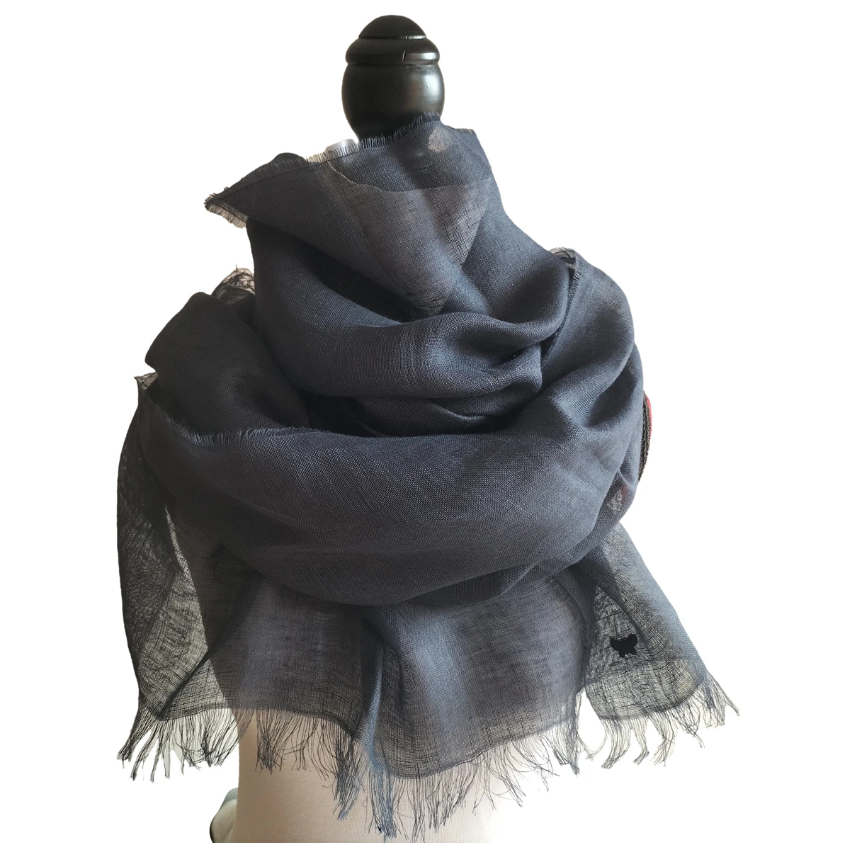 Pre-owned Max Mara Atelier Linen Stole In Blue