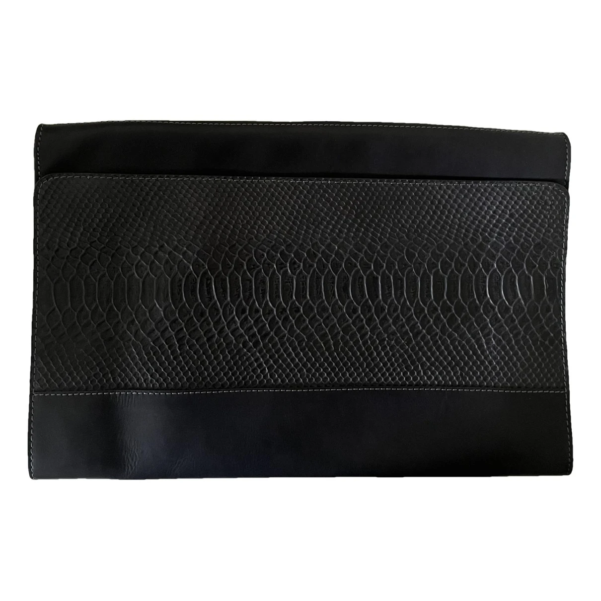 Pre-owned Allsaints Leather Clutch Bag In Navy