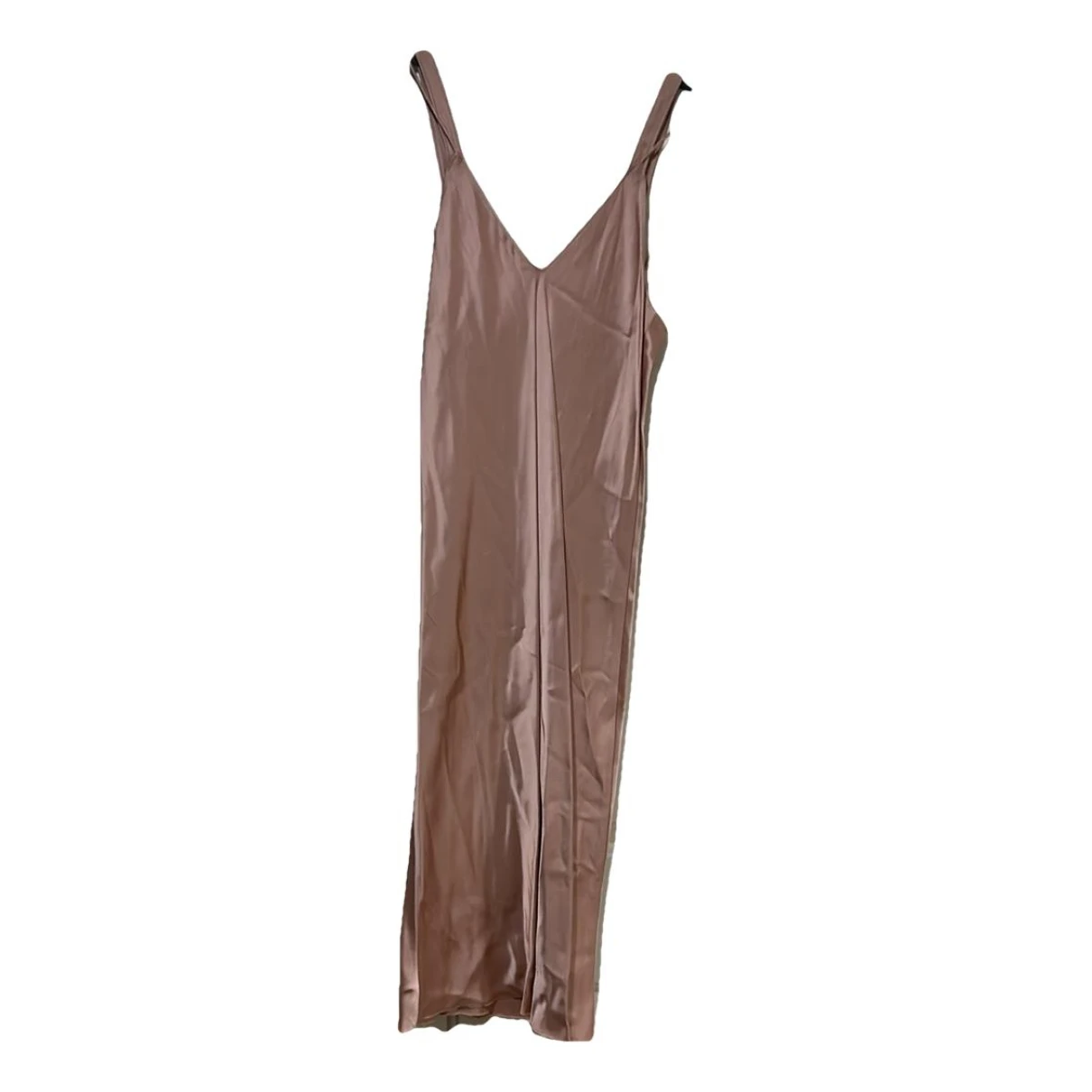 Pre-owned Helmut Lang Silk Mid-length Dress In Pink