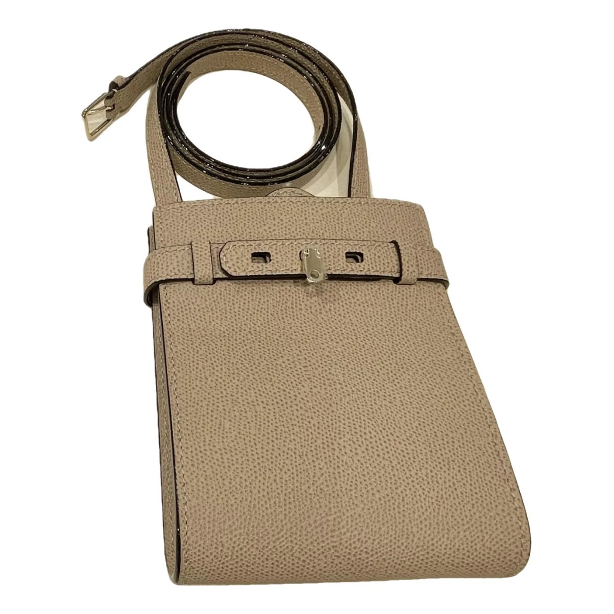 Pre-owned Valextra Leather Crossbody Bag In Beige