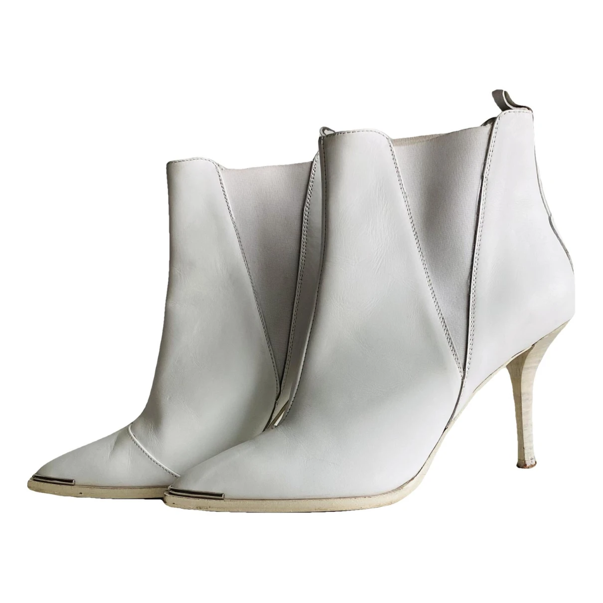 Pre-owned Acne Studios Leather Heels In White