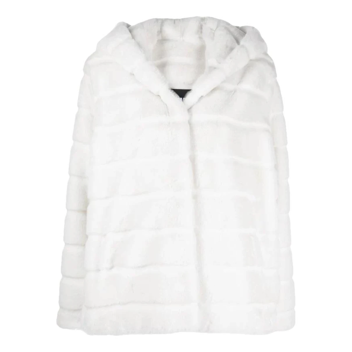 Pre-owned Apparis Faux Fur Caban In White