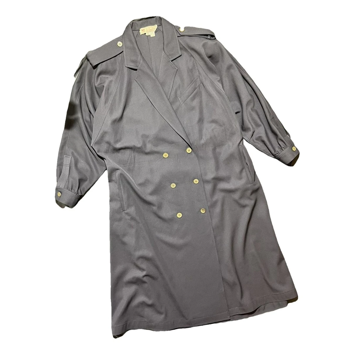 Pre-owned Gucci Trench Coat In Grey