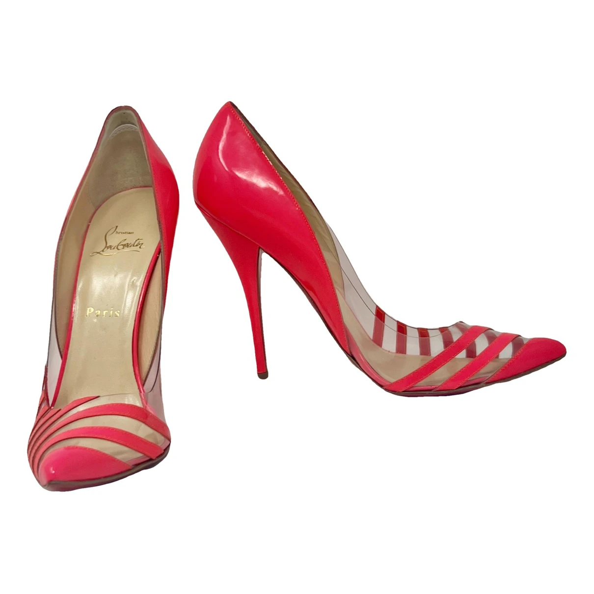 Pre-owned Christian Louboutin So Kate Leather Heels In Pink