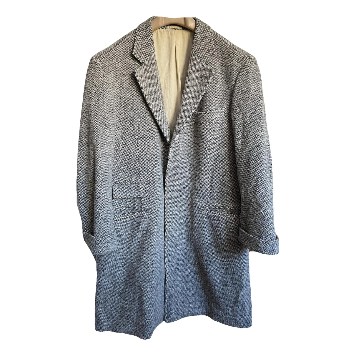 Pre-owned Brunello Cucinelli Wool Coat In Grey