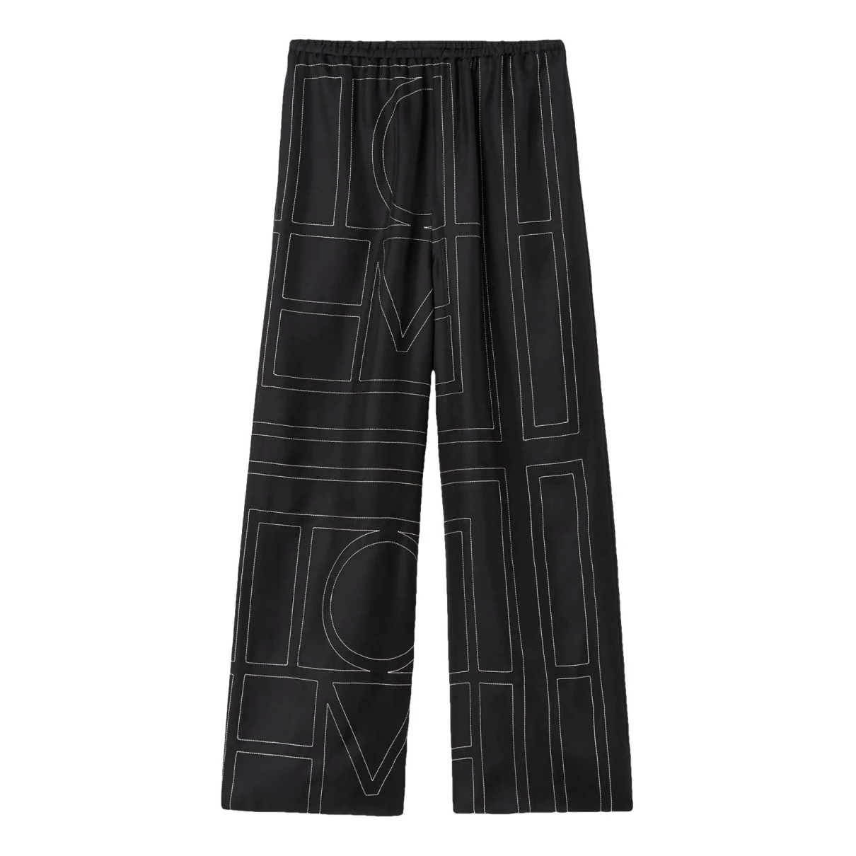 Pre-owned Totême Silk Straight Pants In Black