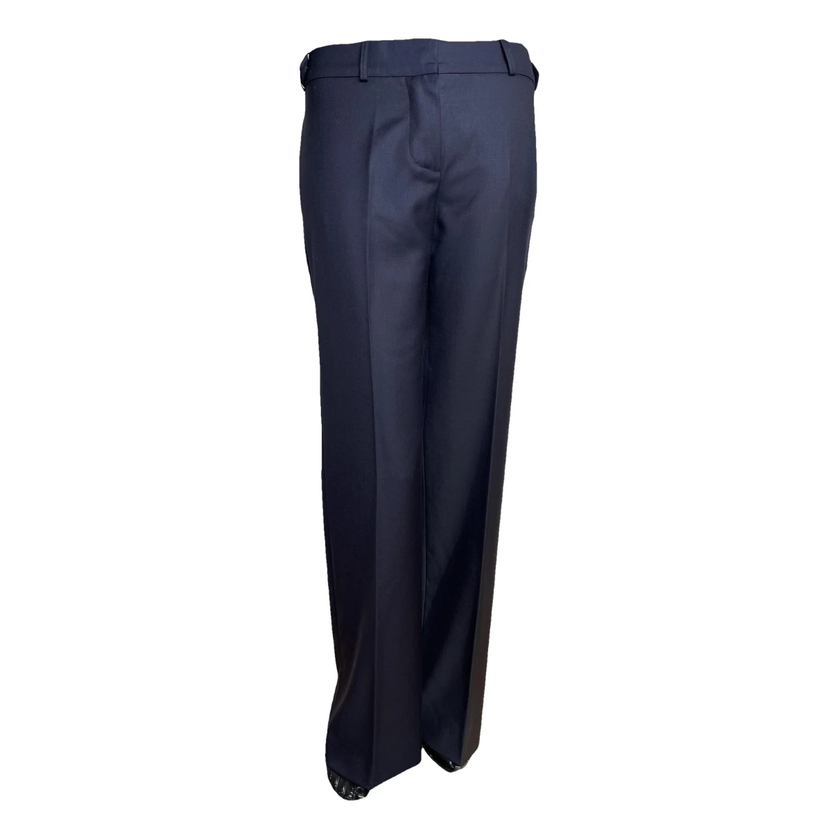 Pre-owned Chloé Wool Trousers In Blue