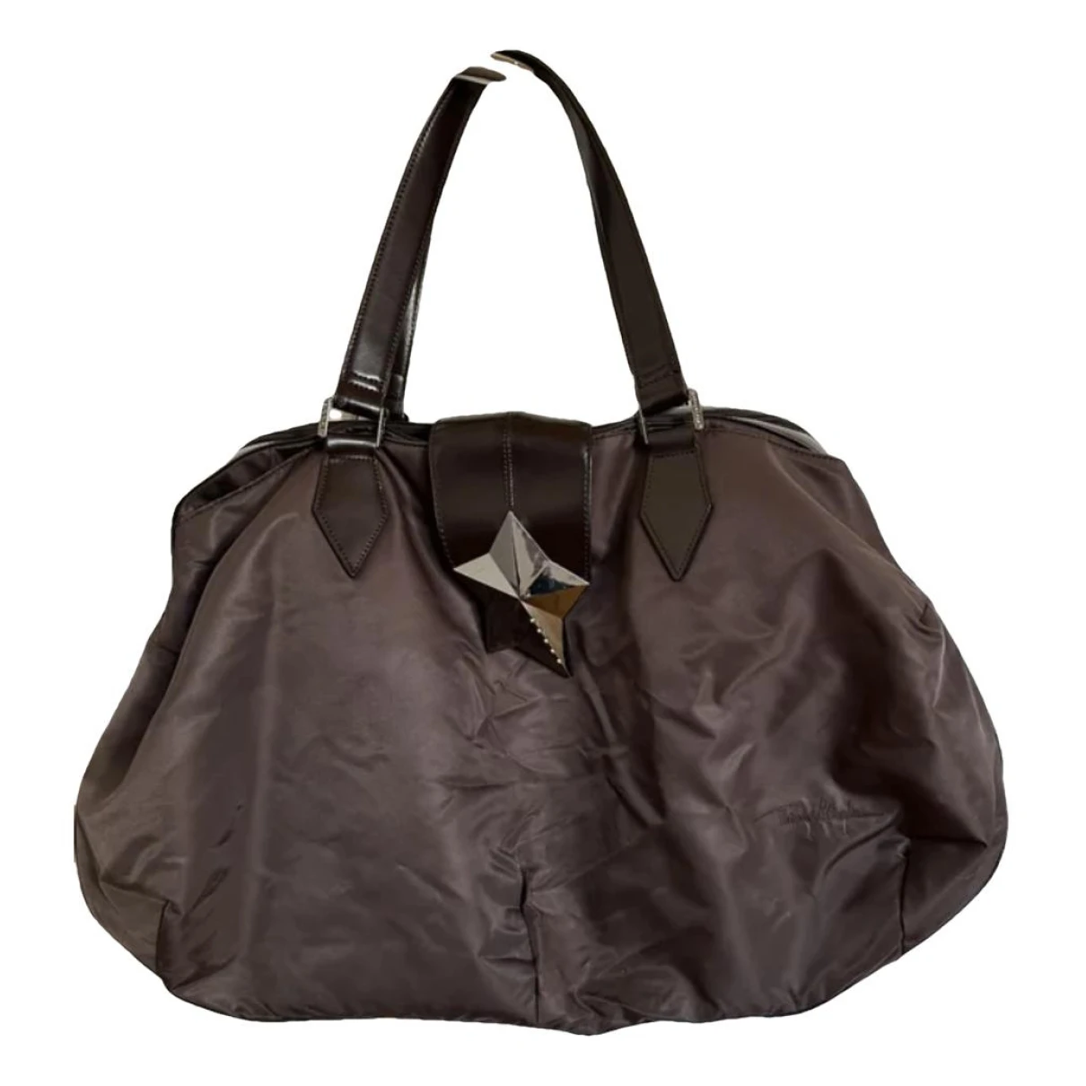 Pre-owned Mugler Cloth Handbag In Brown