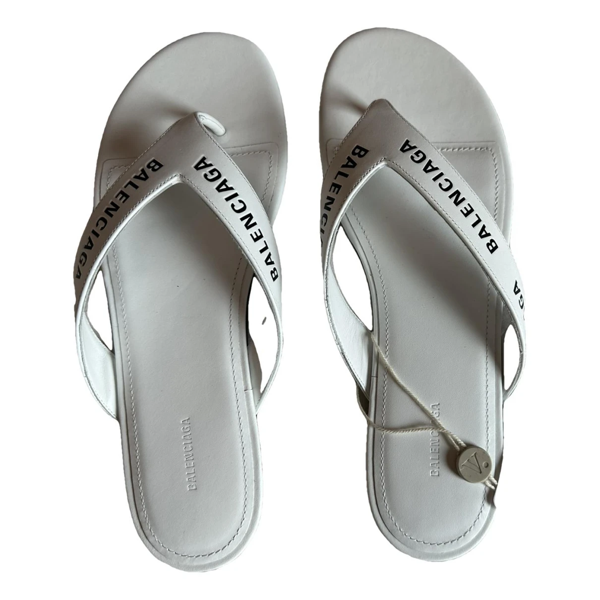 Pre-owned Balenciaga Leather Mules & Clogs In White