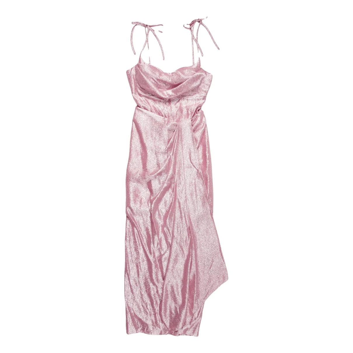 Pre-owned Rosie Assoulin Glitter Maxi Dress In Pink