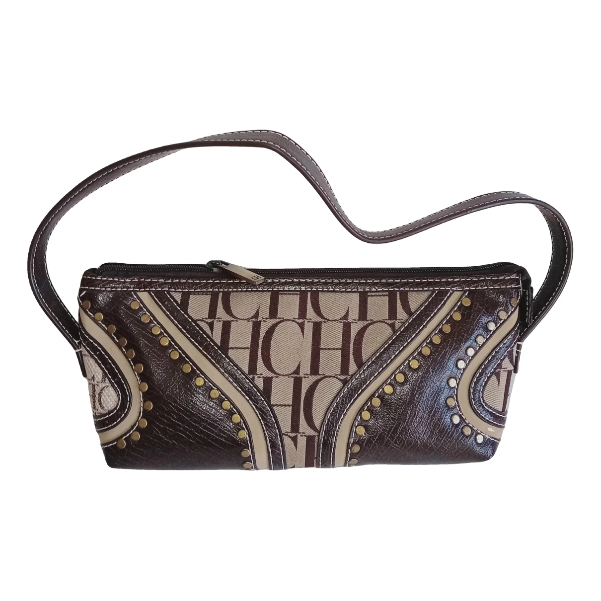 Pre-owned Carolina Herrera Leather Handbag In Brown