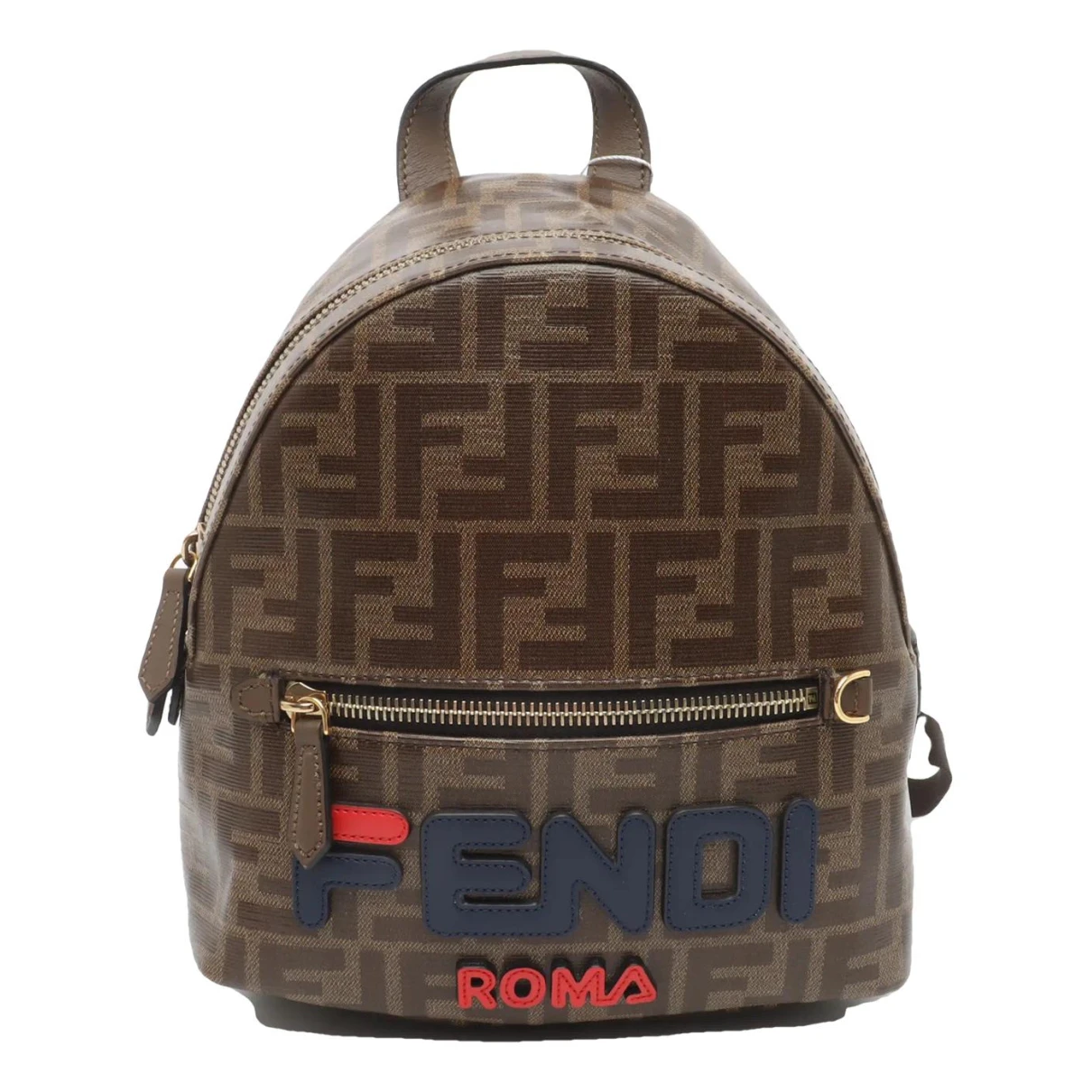 Pre-owned Fendi Baguette Leather Backpack In Brown