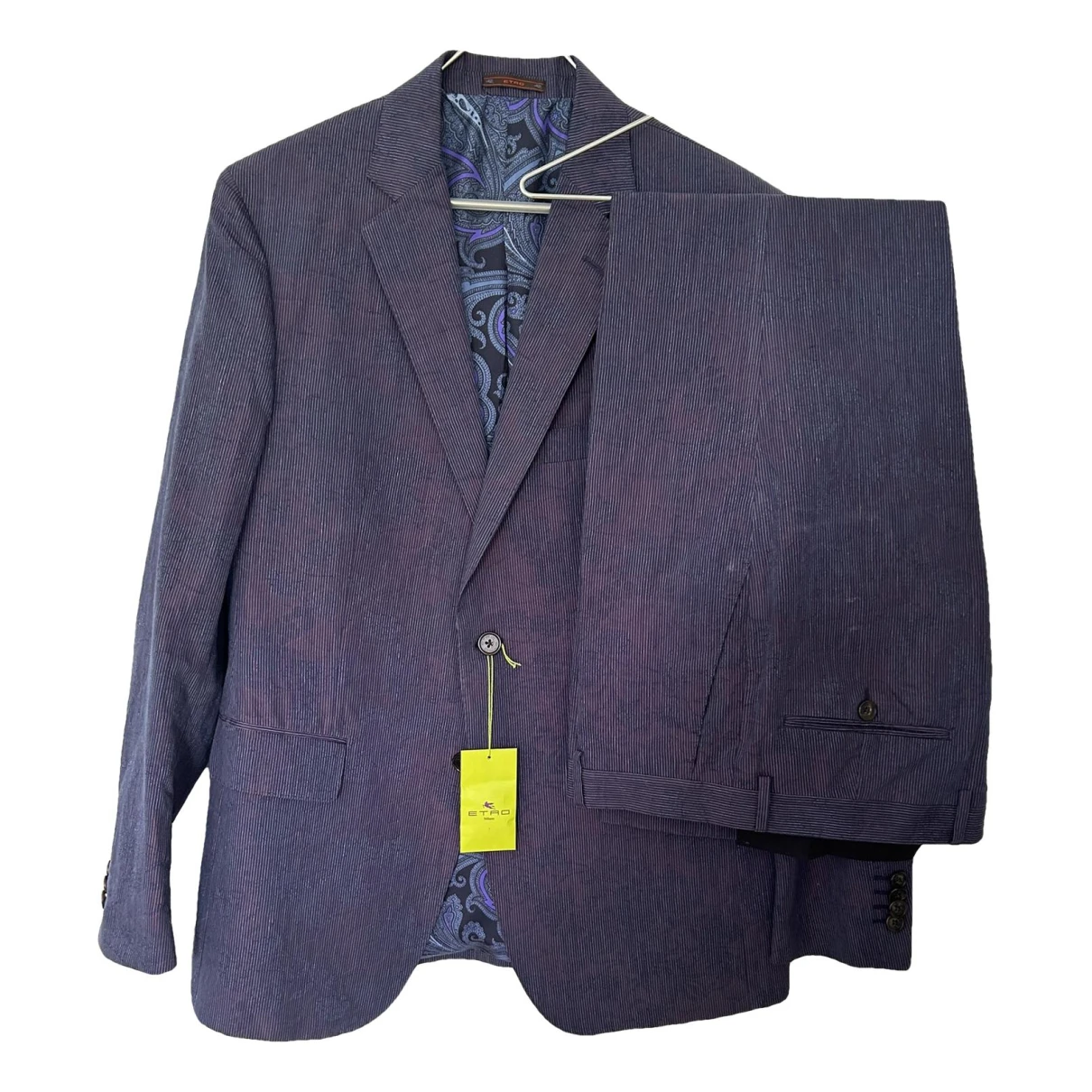 Pre-owned Etro Wool Suit In Blue