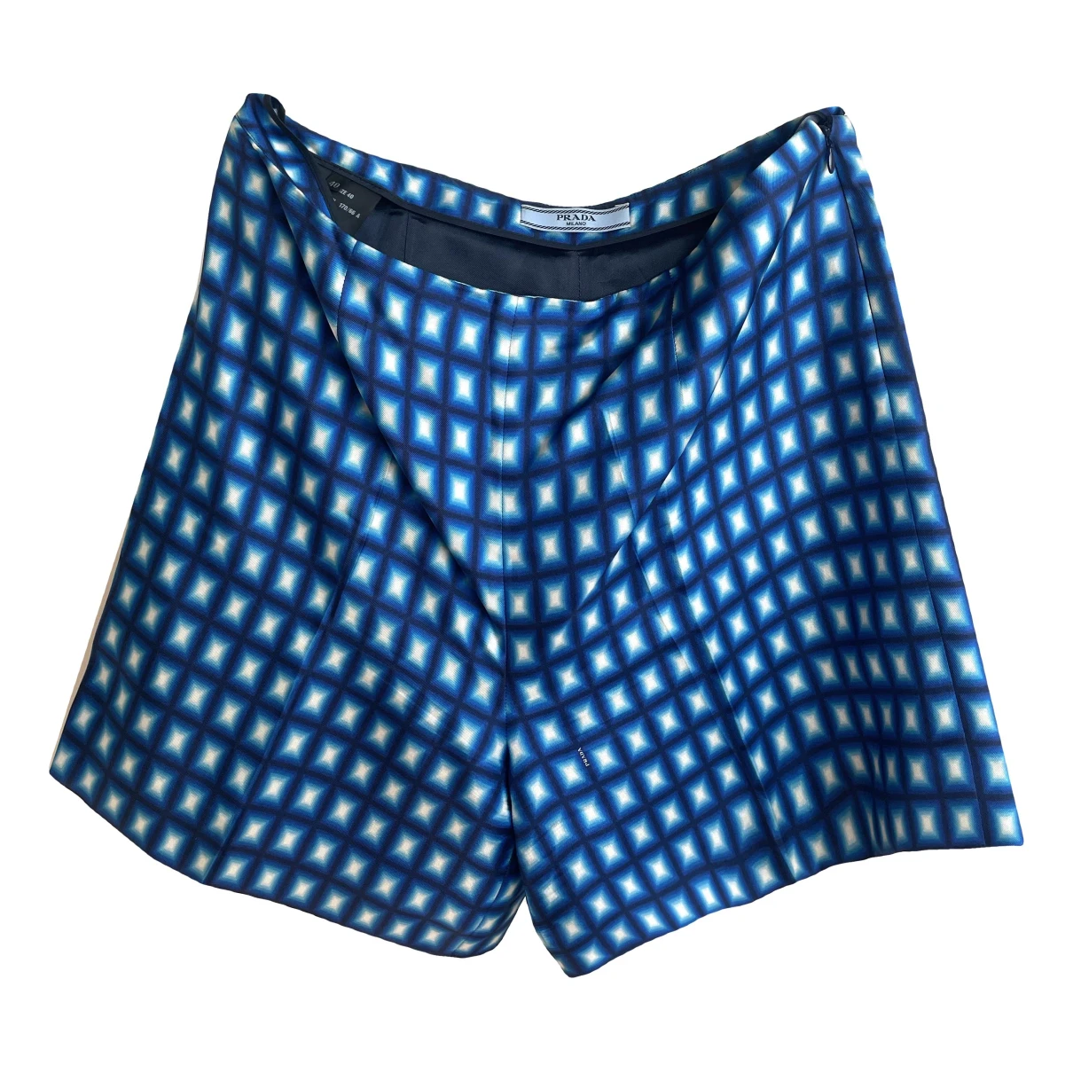 Pre-owned Prada Silk Shorts In Blue