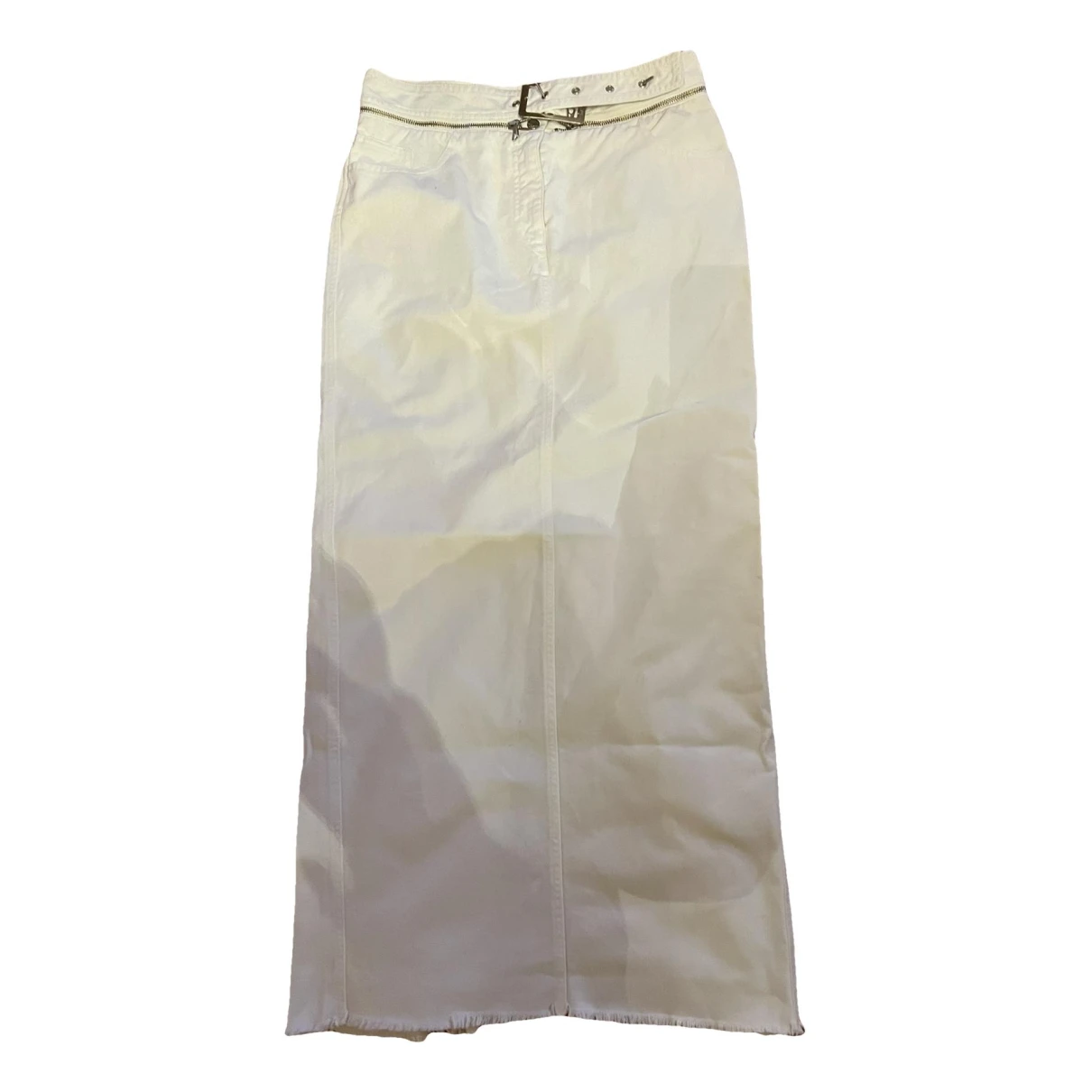 Pre-owned Jean Paul Gaultier Mid-length Skirt In White