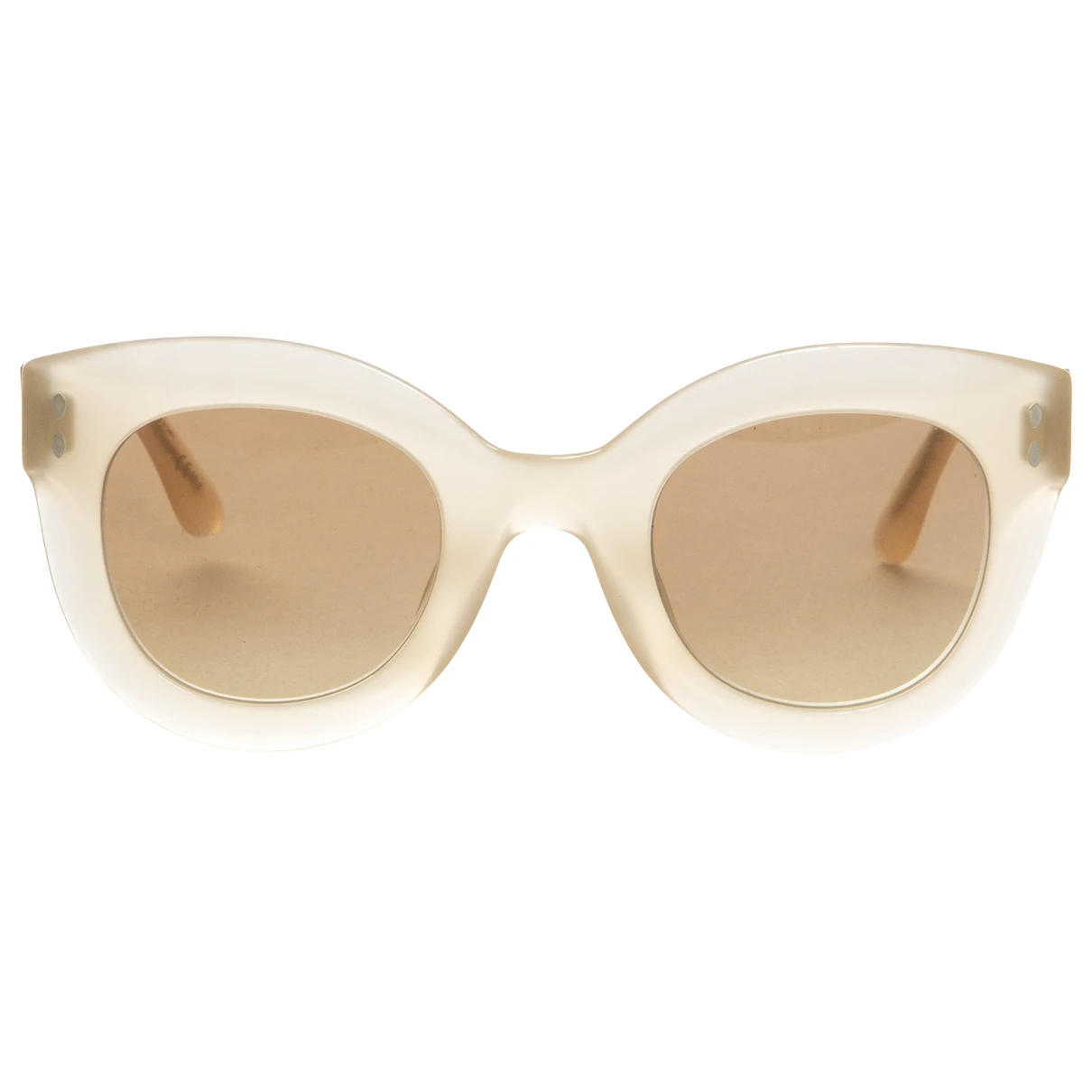 Pre-owned Isabel Marant Oversized Sunglasses In Ecru