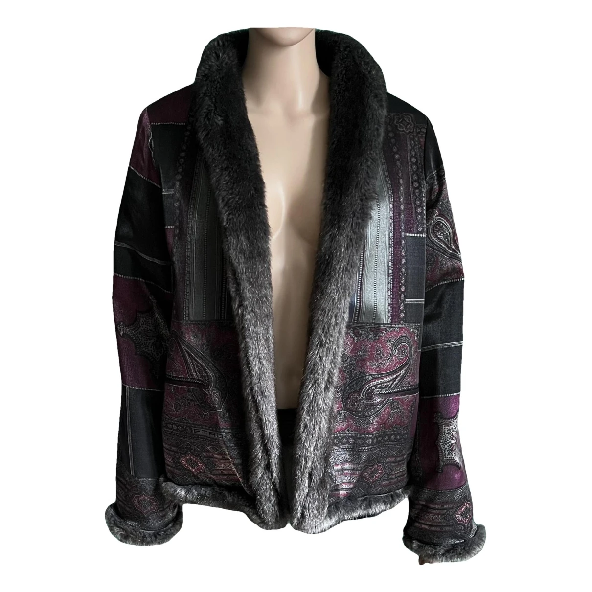 Pre-owned Etro Faux Fur Jacket In Multicolour