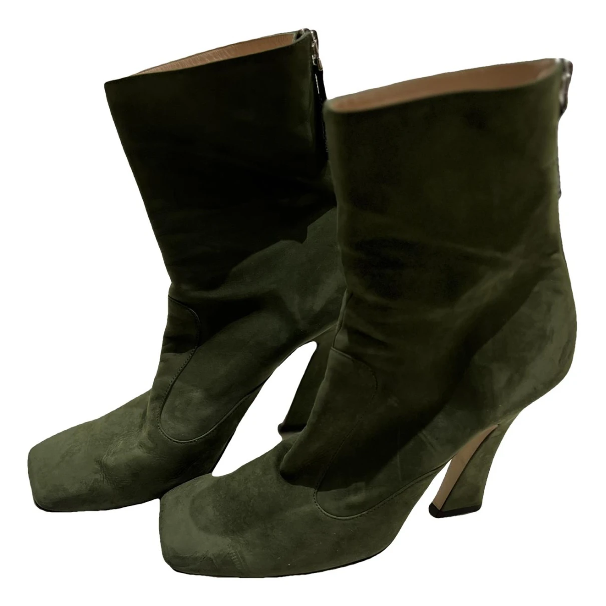 Pre-owned Fendi Boots In Green