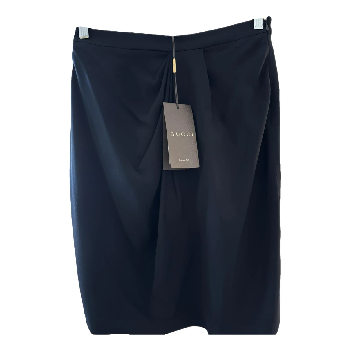 Pre-owned Gucci Silk Mid-length Skirt In Black