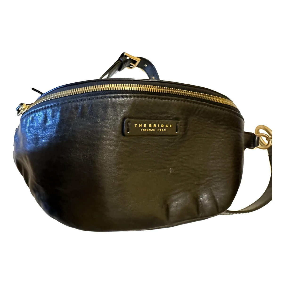 Pre-owned The Bridge Leather Clutch Bag In Black