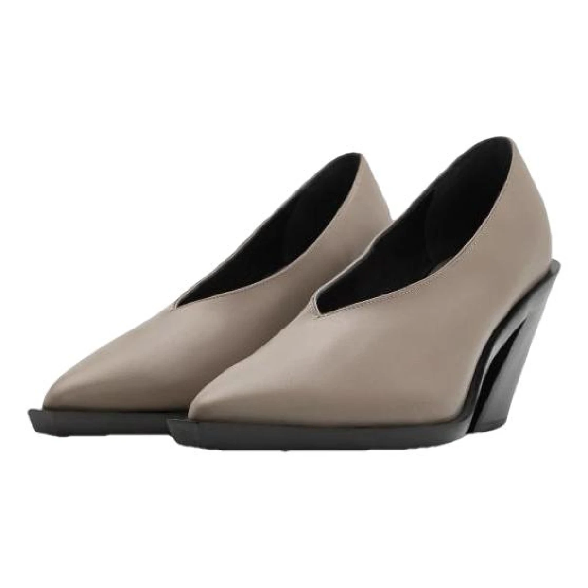 Pre-owned Elleme Pony-style Calfskin Heels In Other