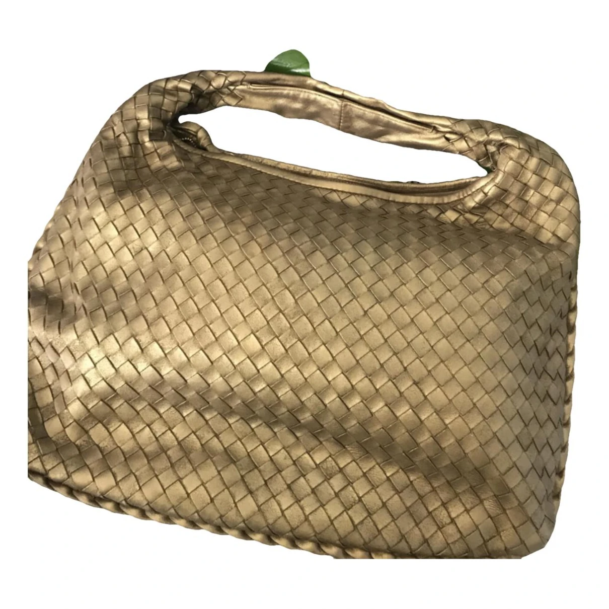 Pre-owned Bottega Veneta Veneta Leather Handbag In Gold
