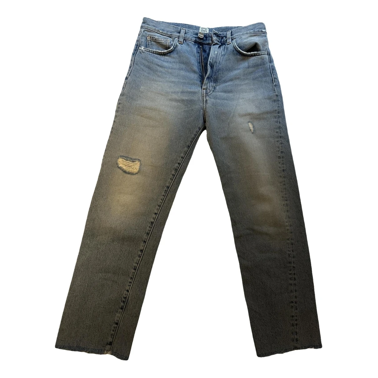 Pre-owned Totême Original Straight Jeans In Blue