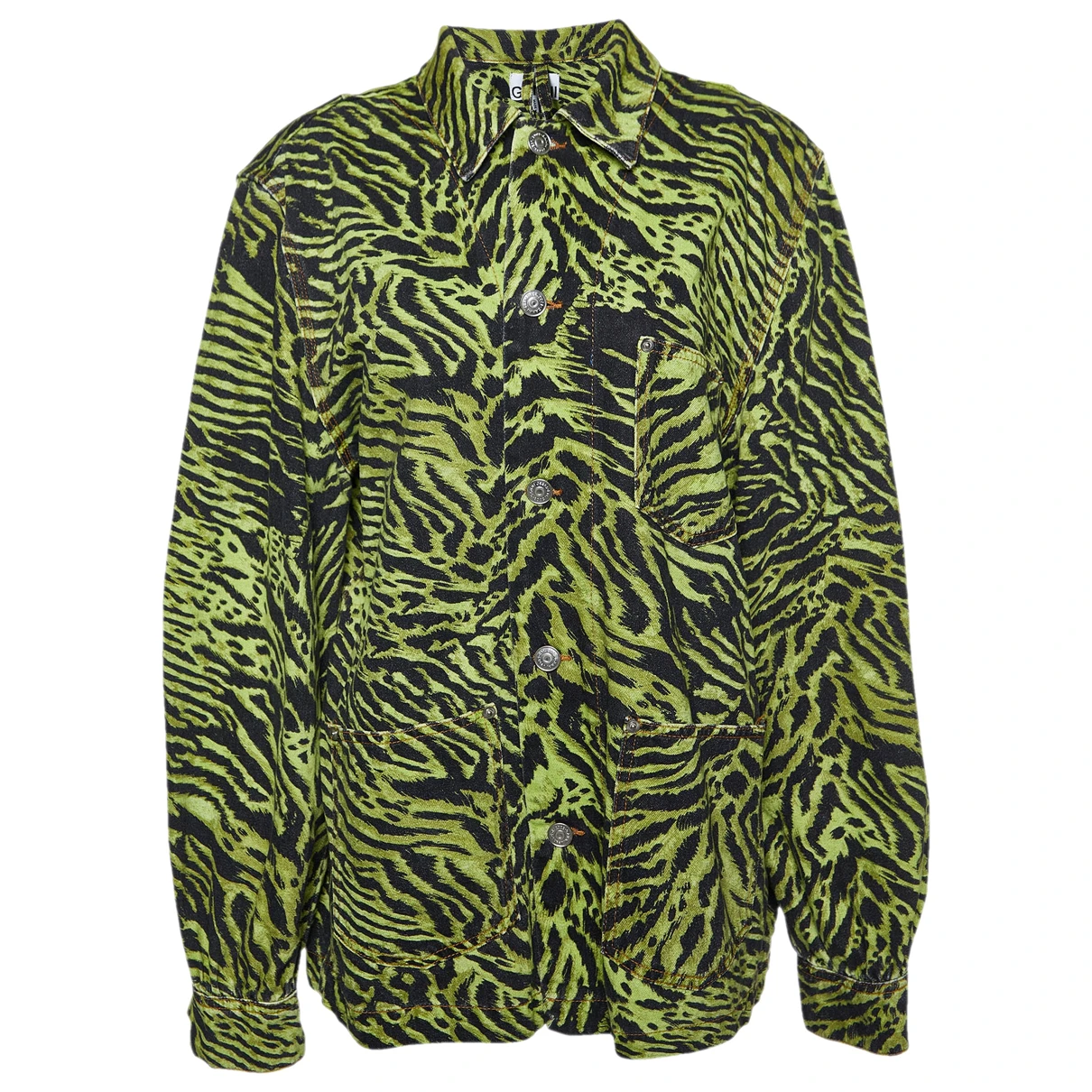 Pre-owned Ganni Jacket In Green