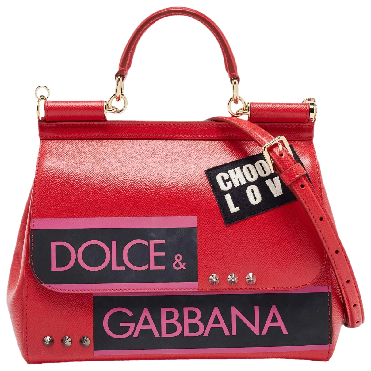 Pre-owned Dolce & Gabbana Leather Bag In Red