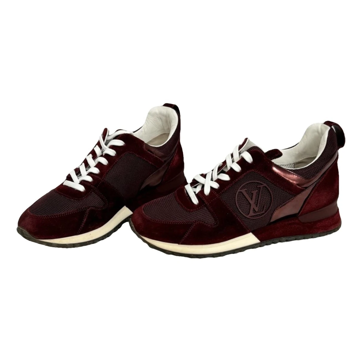 Pre-owned Louis Vuitton Run Away Trainers In Burgundy