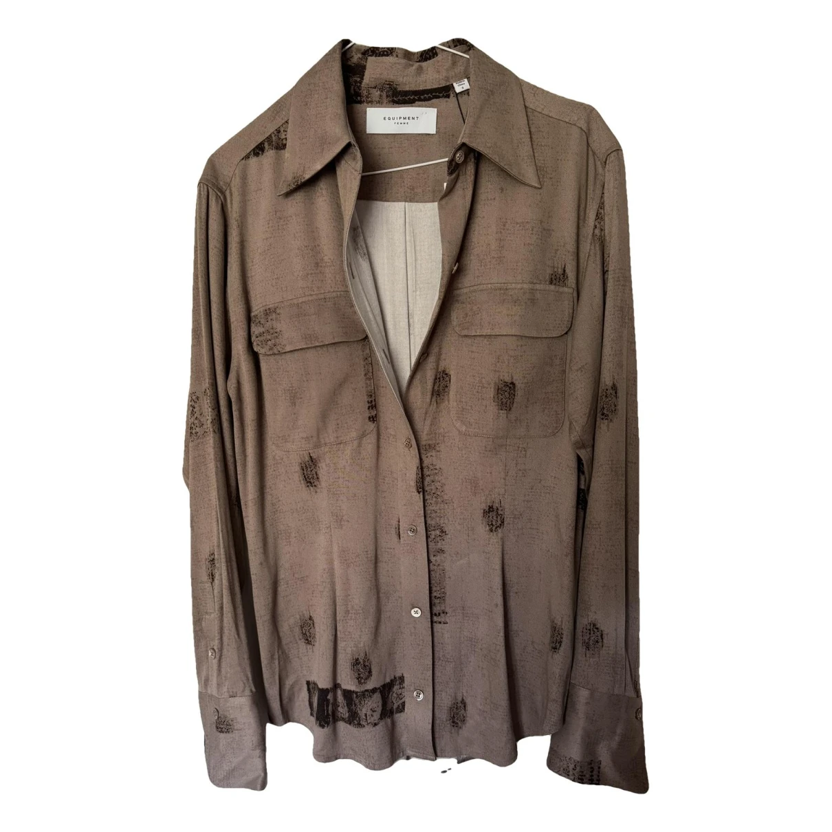 Pre-owned Equipment Shirt In Beige