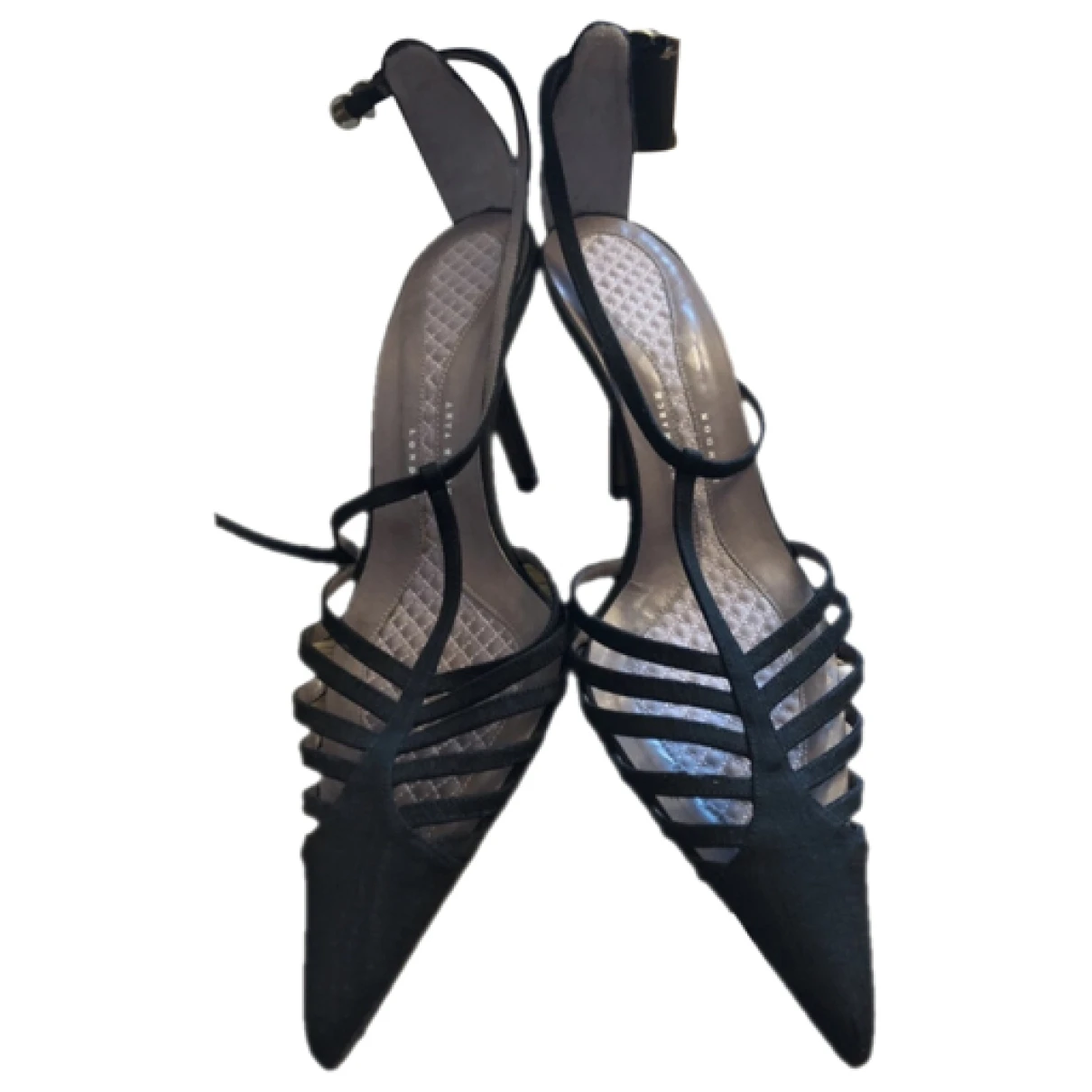 Pre-owned Anya Hindmarch Leather Heels In Black