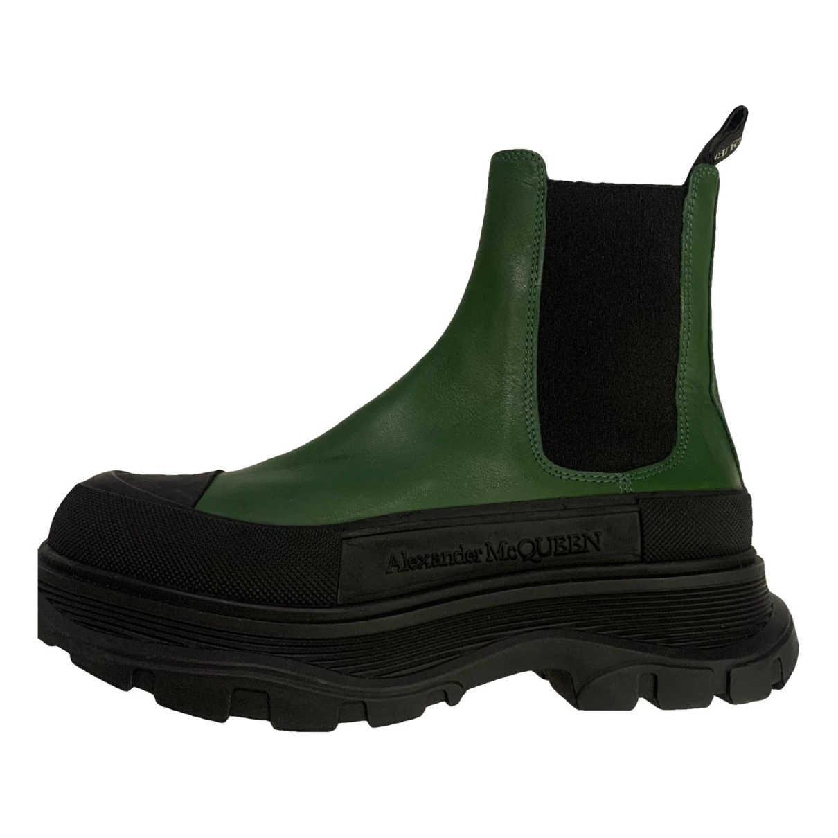 Pre-owned Alexander Mcqueen Leather Boots In Green