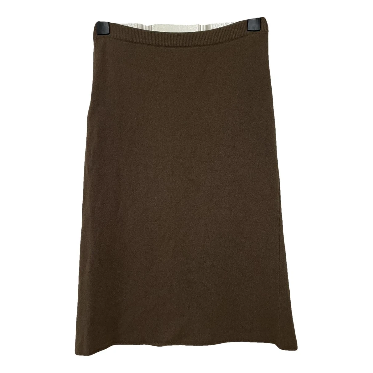 Pre-owned Maison Margiela Wool Mid-length Skirt In Khaki