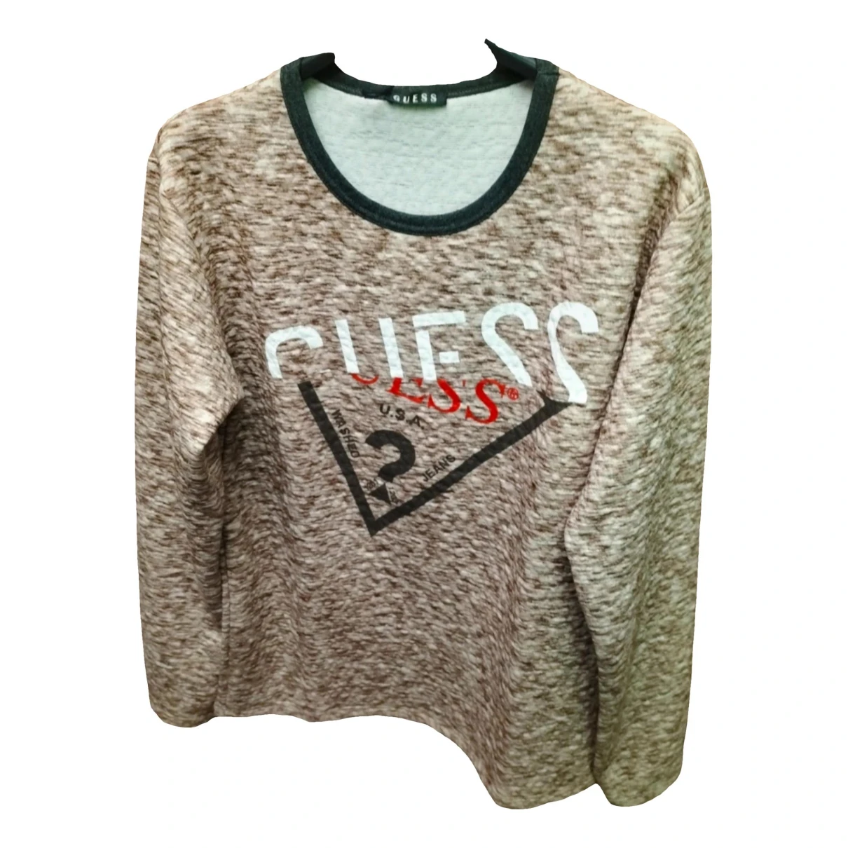 Pre-owned Guess Sweatshirt In Beige