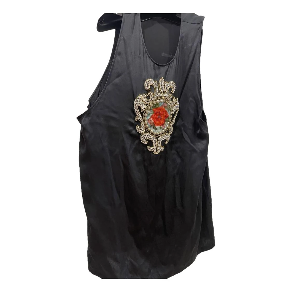 Pre-owned Balmain Silk Vest In Black